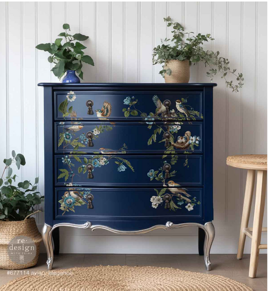 Redesign with Prima Large Transfer - Aviary Elegance