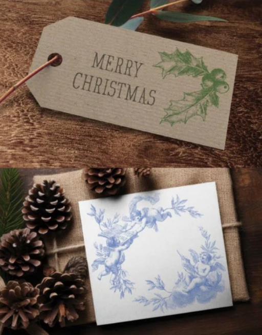 IOD Decor Stamp 30.5 x 30.5cm - Classical Christmas Limited Edition) with masks