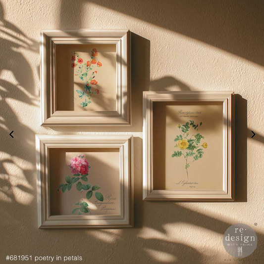Redesign with Prima H2O Single Sheet Transfer - Poetry In Petals