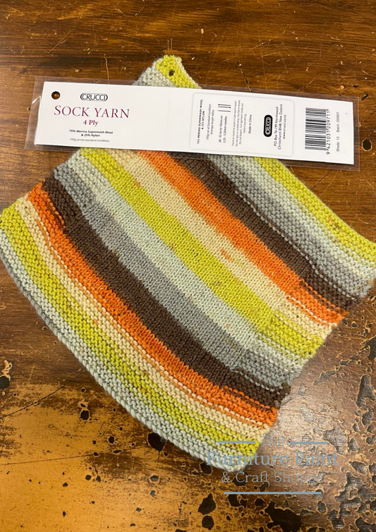 CRUCCI Sock Yarn 4ply 100gm