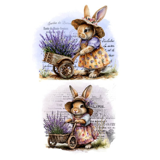 WC Transfer Lavender Bunnies