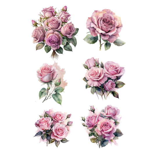 WC Transfer Pink Roses