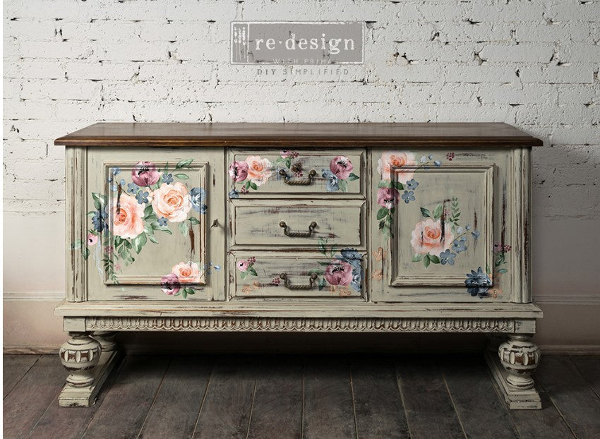 Redesign with Prima Transfer Large - Watercolor Bloom