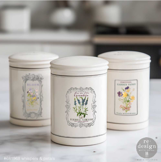 Redesign with Prima H2O Single Sheet Transfer - Whispers & Petals