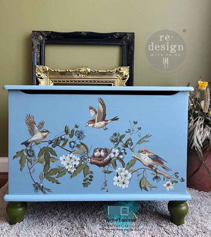 Redesign with Prima Large Transfer - Aviary Elegance