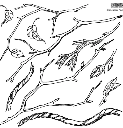 IOD Stamp Branches & Vines