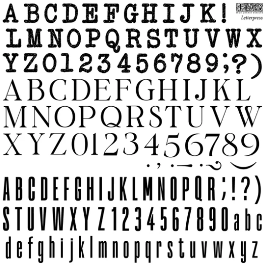 Letterpress IOD Decor Stamp