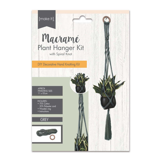 Macrame Kit - Spiral Grey