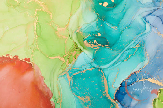 Alcohol Ink Poster Chromatic Split