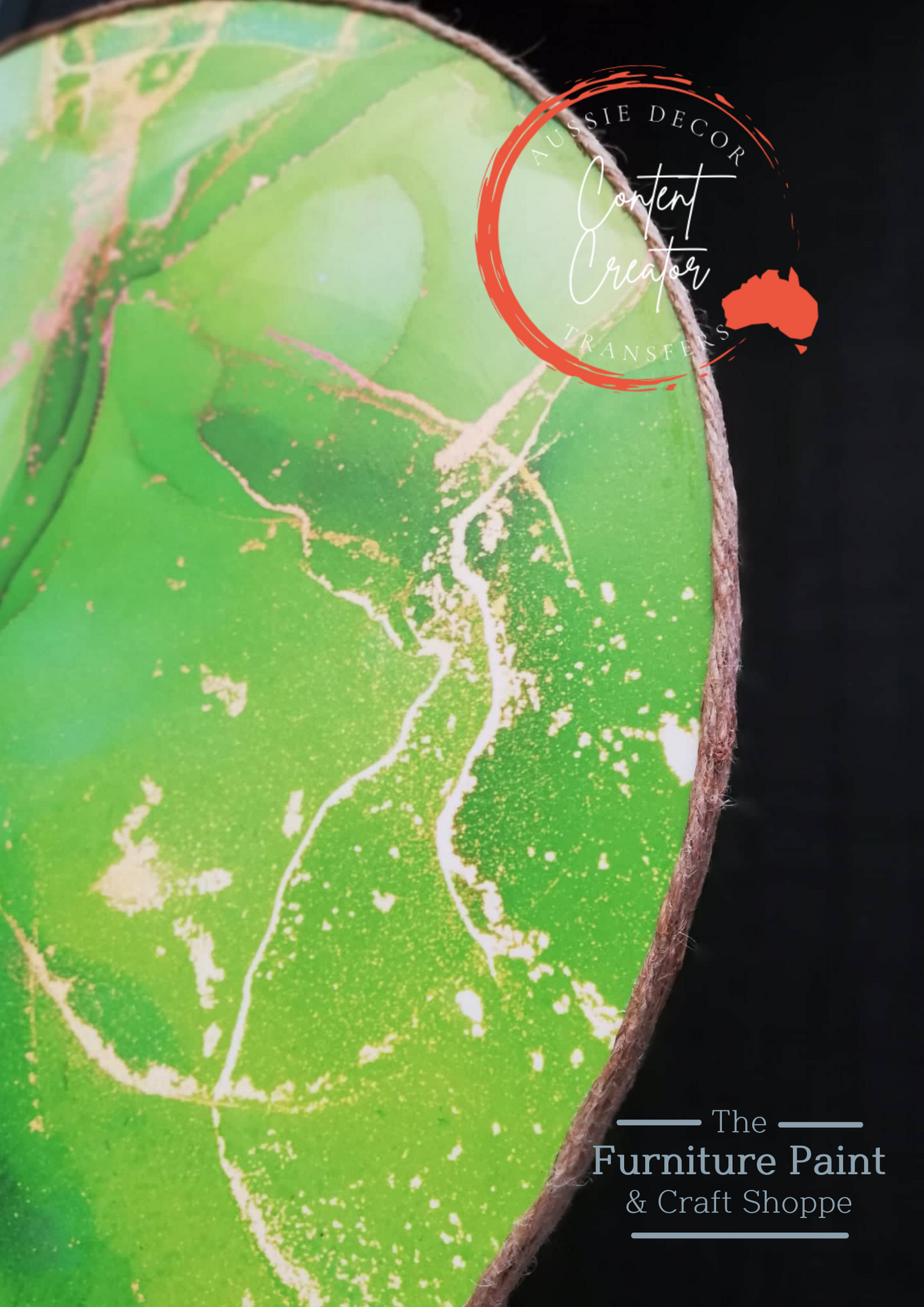 Alcohol Ink Poster Andara Lime