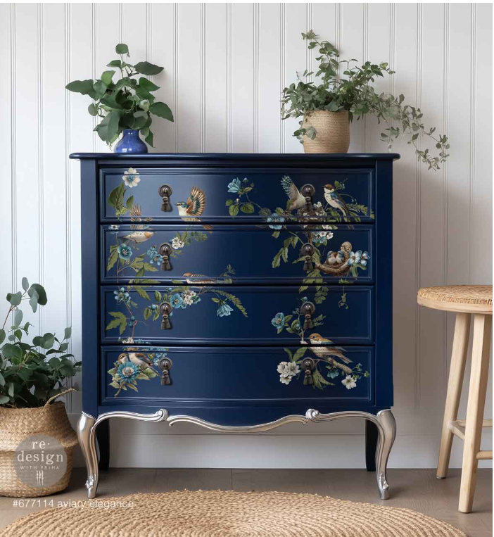 Redesign with Prima Large Transfer - Aviary Elegance