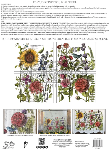 Botanist’s Journal Large IOD Decor Transfer