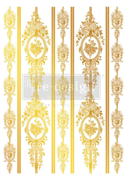 Redesign with Prima - Chateau Filigree - Large Kacha Gold Foil Transfer