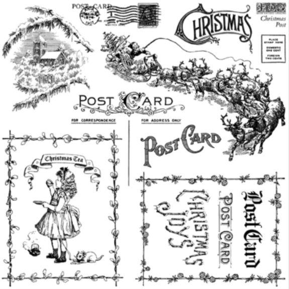 IOD Decor Stamp 30.5 x 30.5cm - Christmas Post