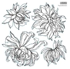 IOD Stamp Chrysanthemums