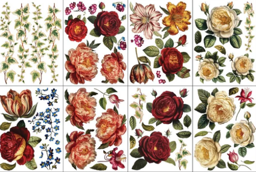 IOD Transfer Collage De Fleurs