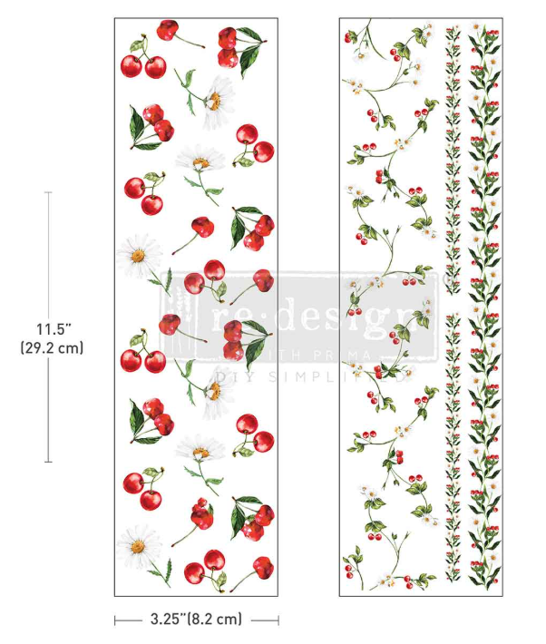Redesign with Prima Luxe Transfers® - Daisy Cherry Delight