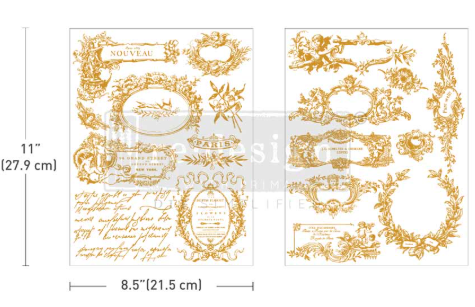 Redesign with Prima - Label De Luxe - Middy Kacha Gold Foil Transfer
