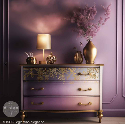 Redesign with Prima - Eglantine Elegance - Large Kacha Gold Foil Transfer