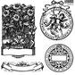IOD Decor Stamp 15.5 x 15.5cm - Emblems Mini Stamp - 4 sheets)