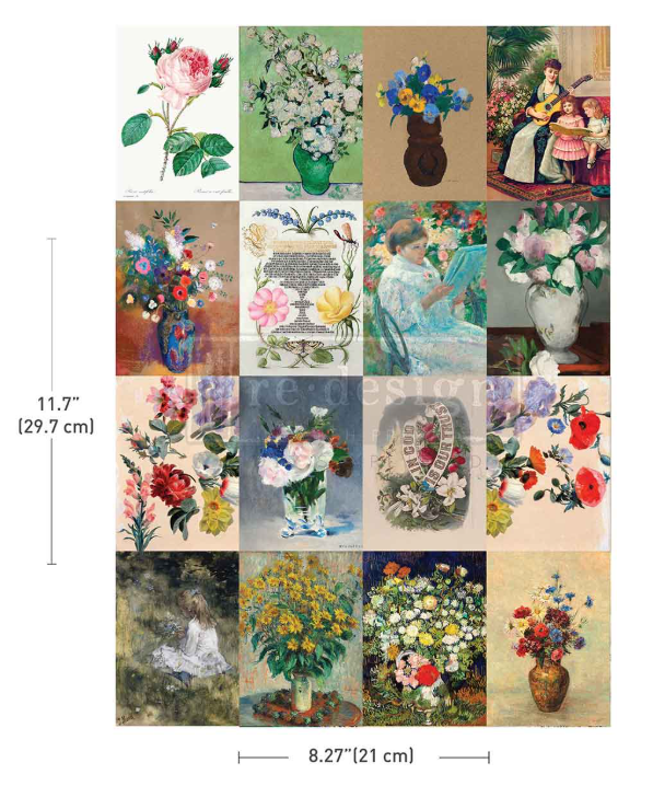Redesign with Prima A4 Transfer - Floral Ambiance (1 Sheet)