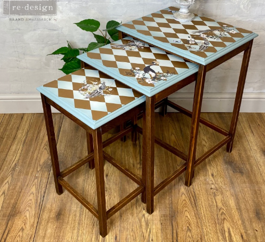 Redesign with Prima Transfer Large - Gold Harlequin