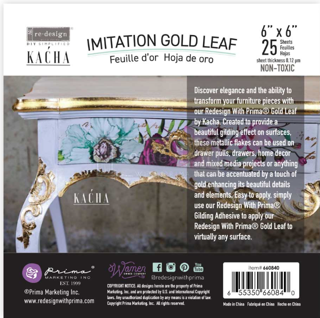 Redesign Kacha Imitation Gold Leaf Sheets