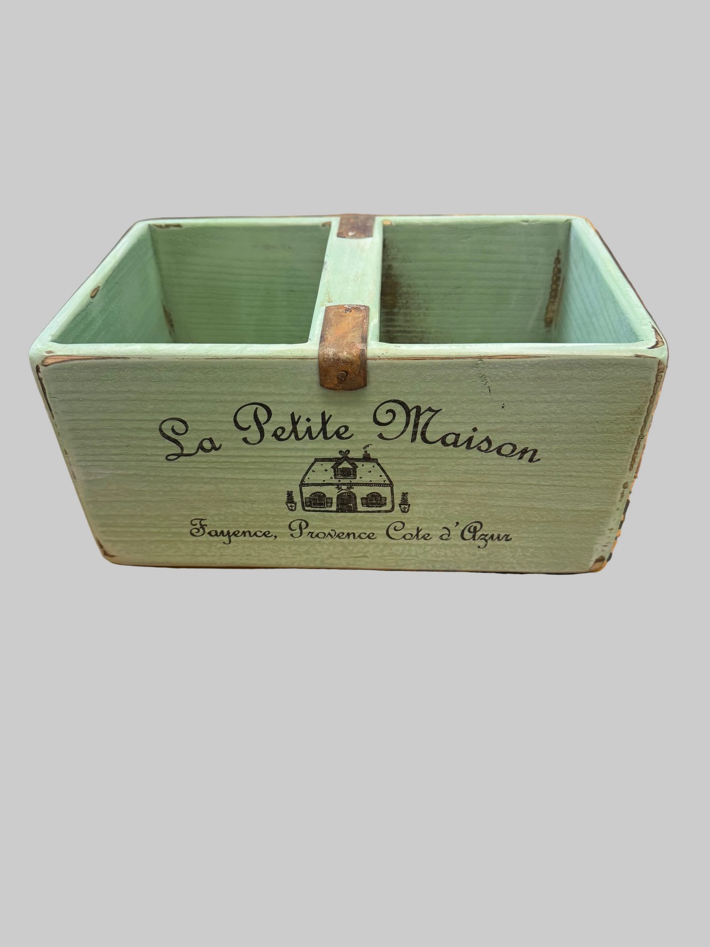 La Petite Maison Wooden Handle Box - Green