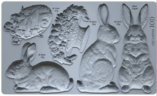 Les Lapins IOD Decor Mould