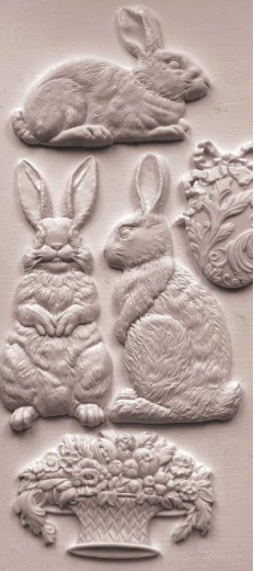 Les Lapins IOD Decor Mould