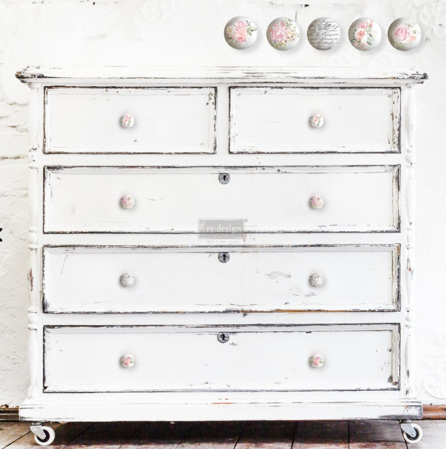 Redesign with Prima Knob Transfer - May Flowers