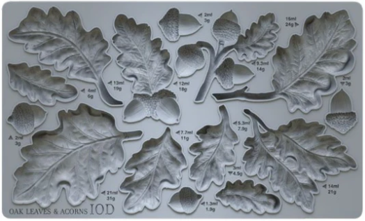 Oak Leaves and Acorns IOD Decor Mould