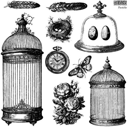 IOD Decor Stamp 30.5 x 30.5cm - Pastiche 2 sheets and masks)