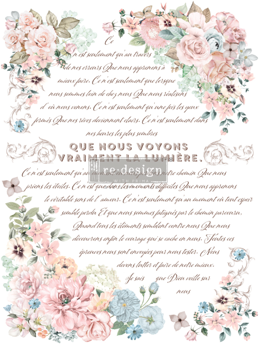 Redesign with Prima Transfer Large - Pure Light Floral