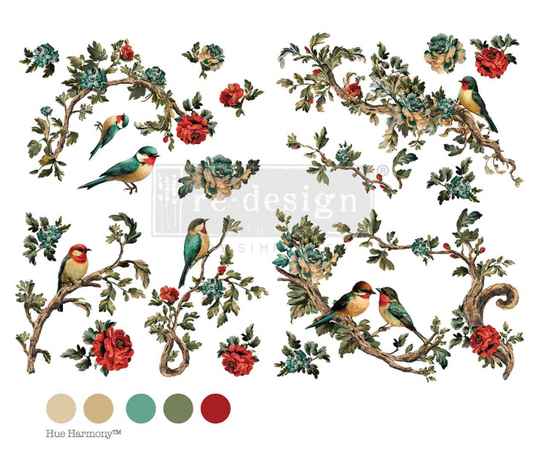 Redesign with Prima - Rosette Aviary - Large Transfer
