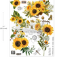 Redesign with Prima H2O Single Sheet Transfer - Rustic Amber Petals