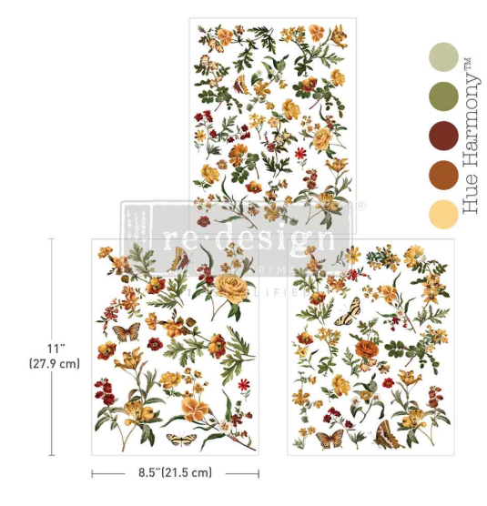 Redesign with Prima Middy Transfer - Saffron Solstice (3 Sheets)