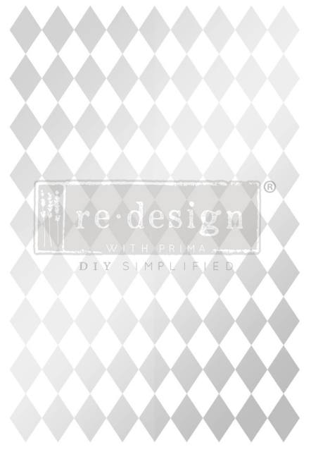 Redesign with Prima Transfer Large - Silver Harlequin