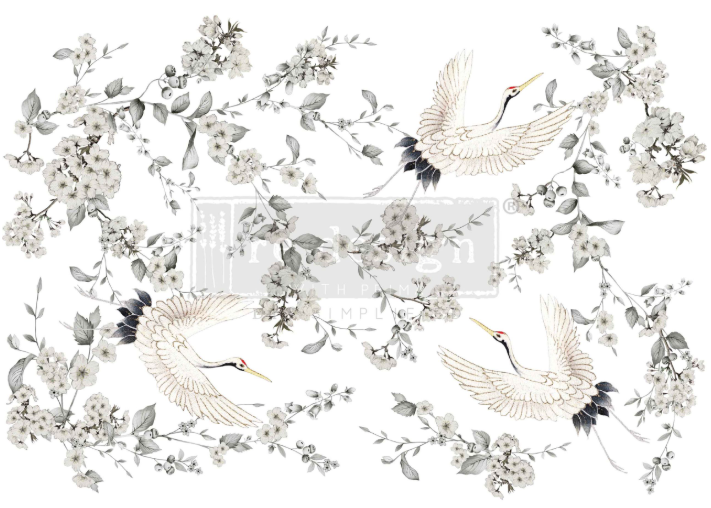 Redesign with Prima Large Transfer - Silver Wings