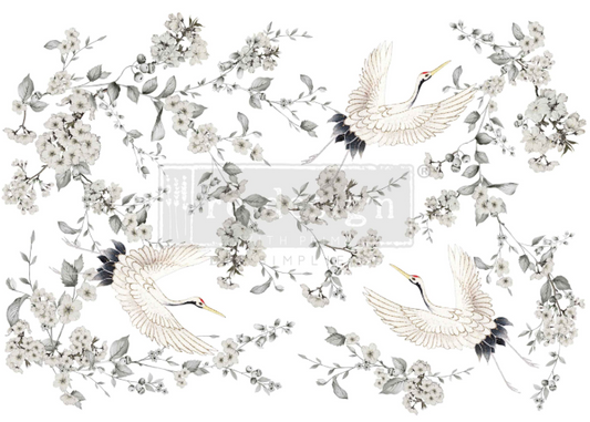 Redesign with Prima Large Transfer - Silver Wings