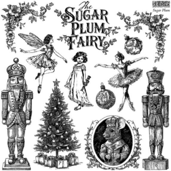 IOD Decor Stamp 30.5 x 30.5cm - Sugar Plum