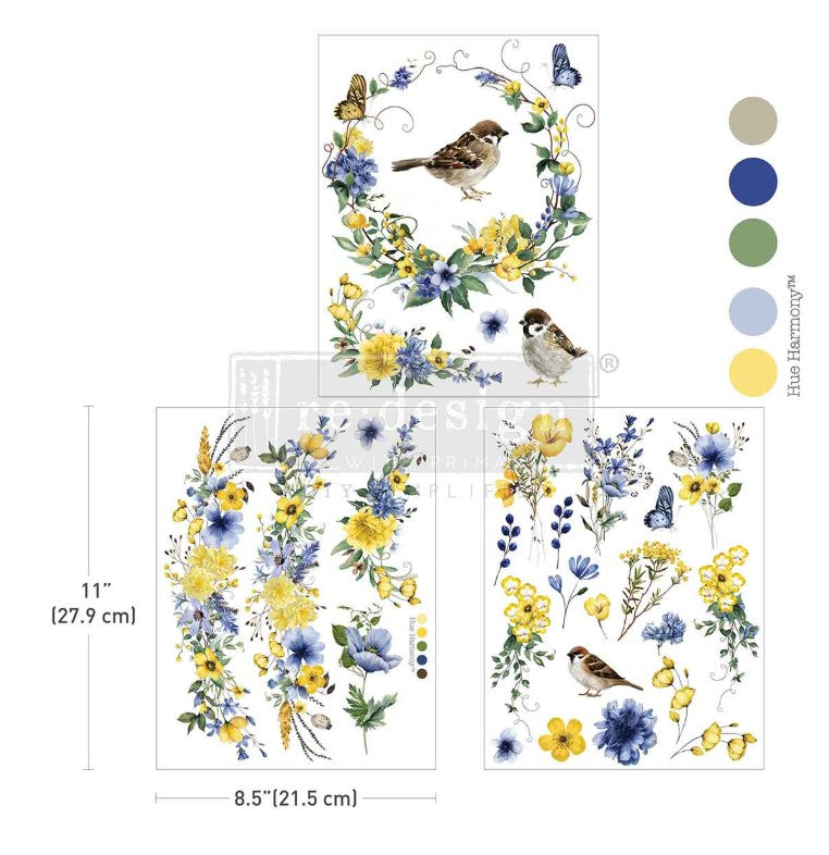 Redesign with Prima Middy Transfer - Sunlit Aviary