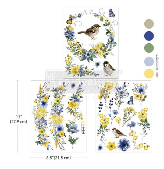 Redesign with Prima Middy Transfer - Sunlit Aviary