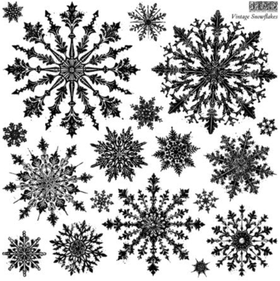 IOD Stamp Vintage Snowflakes
