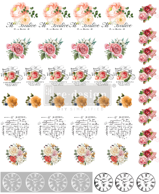 Redesign with Prima Knob Transfer - Vintage Rose