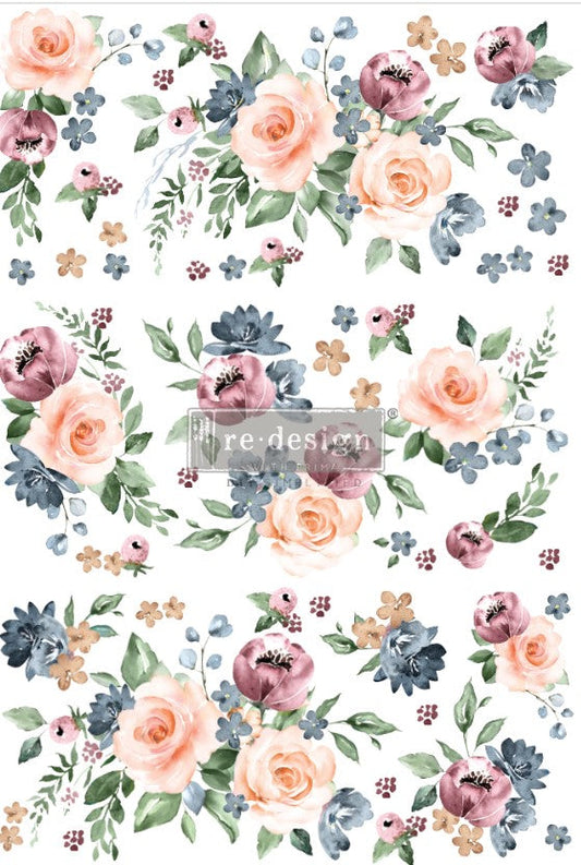 Redesign with Prima Transfer Large - Watercolor Bloom