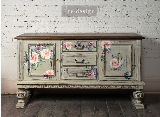 Redesign with Prima Transfer Large - Watercolor Bloom