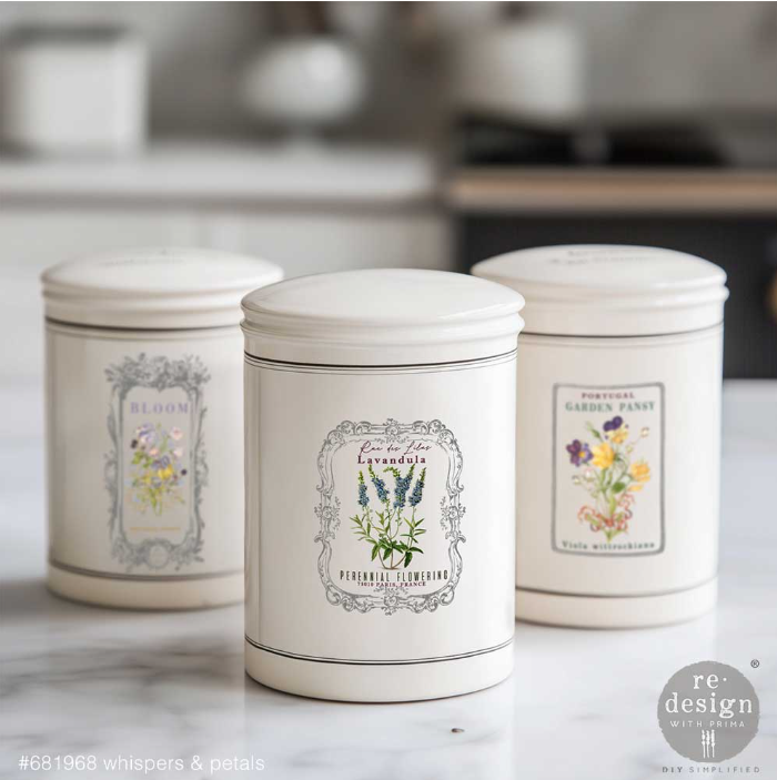Redesign with Prima H2O Single Sheet Transfer - Whispers & Petals