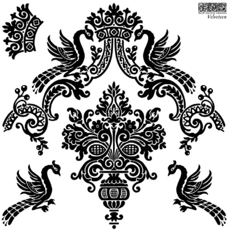 Velveteen IOD Decor Mini Stamp Set
