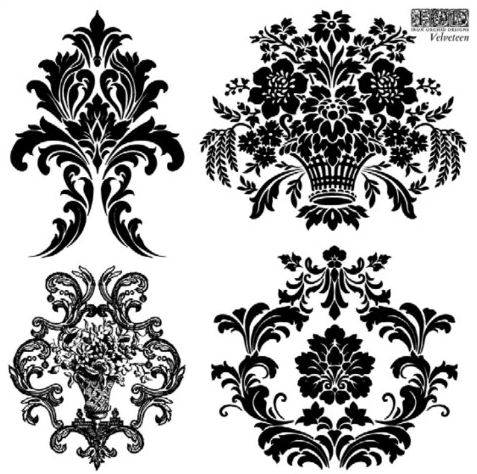 Velveteen IOD Decor Mini Stamp Set